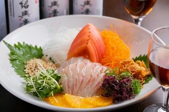 鯛の中華風まぜまぜ刺身