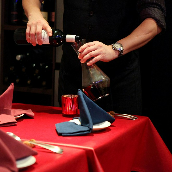 ワインにこだわっている