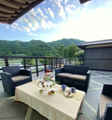 開放感抜群のテラス席