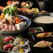 新鮮な食材を使用した飲み放題コース料理になります。※写真はイメージです。