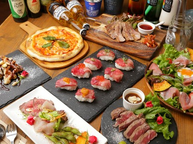 肉寿司をはじめご自宅では食べれない当店ならではの料理を