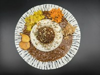 キーマカレーと岩手前沢牛の大人のカレーを合い掛け
合わせて食べると更に旨味が倍増