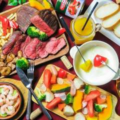 牛ステーキ含む豪快グリルコース