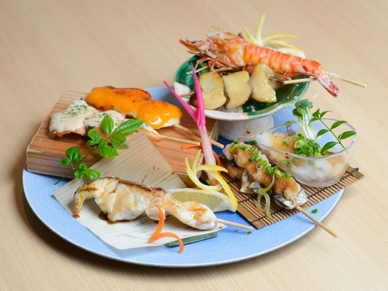 新鮮魚介の炭火焼き『魚串』