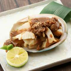 アワビステーキ肝　バター醤油