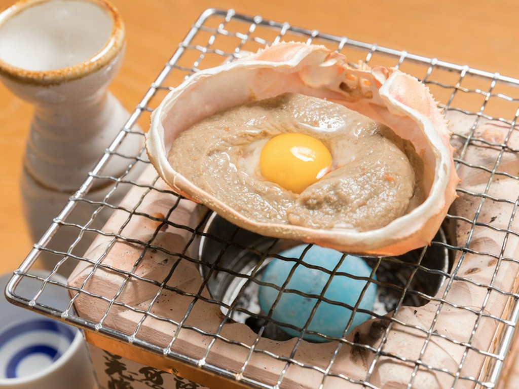 カニ味噌の甲羅焼き
