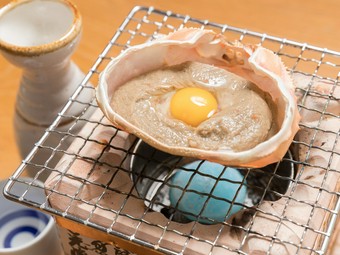 カニ味噌の甲羅焼き