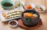 チーズチヂミ・石焼ビビンバセット　《大人気》