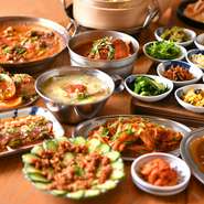 本格的な韓国料理をアレンジした創作料理が多数！　韓国の代表的な屋台料理や韓式寿司などをご堪能下さい。