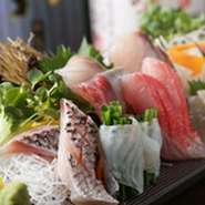 ◆鮮魚のお造り五種盛り　一人前