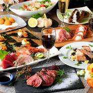 人数に合わせて使える個室を完備。華やかな料理の数々がパーティーシーンを華麗に彩り、歓送迎会などの宴会に花を添えてくれます。