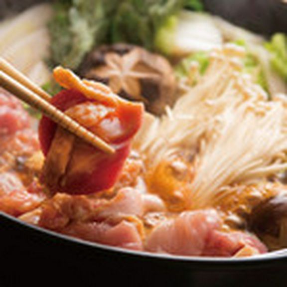 “名物”鶏すき鍋　