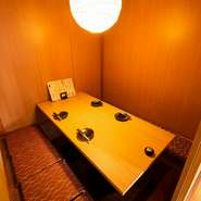 掘りごたつ個室（1～6名様×9卓）｜少人数でのご利用にピッタリ♪