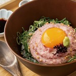 ねぎとろ丼 / 鯛出汁 / 小鉢２種 / お漬物