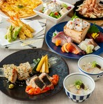 頂鯛ルクア店の和風スタンダードコース！
ひと手間、ふた手間かけた職人の技をお楽しみ頂けるコースです。