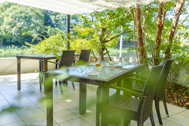 テラス席がある