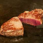 あか牛のヒレ肉のステーキ