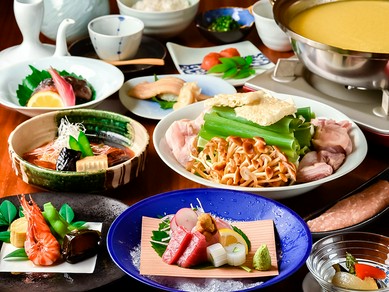 糸島豚とシャキシャキレタスのあごだししゃぶしゃぶ