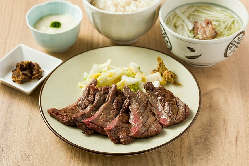 牛たん焼（塩）セット （一人前 3枚6切）※とろろ付