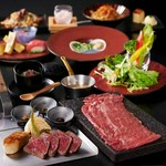神戸牛焼きしゃぶ×黒毛和牛・鮑ステーキを堪能できるプランです。ぜひ、お気軽にご予約くださいませ。