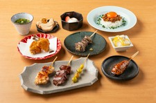 みやざき地頭鶏を使用した焼鳥のショートコースです。この内容にプラスしてお好み串の追加することも可能。