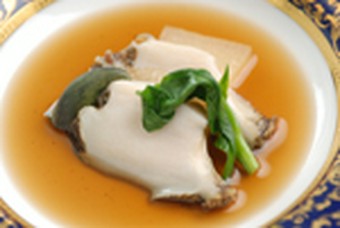 アワビのコンソメ仕立て