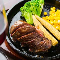 鉄板　牛ハラミステーキ