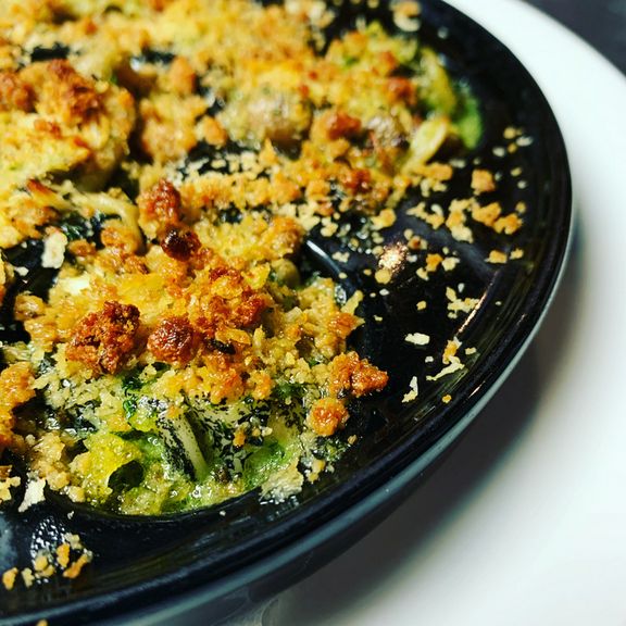 ツブ貝とキノコのオーブン焼き