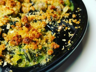 ツブ貝とキノコのオーブン焼き