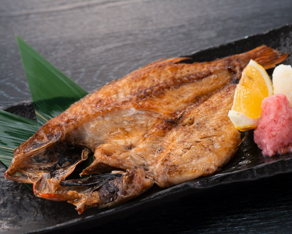 のどぐろの開き紅白おろし