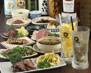 ｢トロタン刺し｣や｢炙り霜降り牛タン｣｢とろける茹でタン｣など､べこたんの自慢どころがたっぷり♪