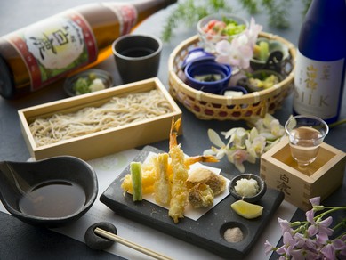 天婦羅盛合せと彩り花かごコース