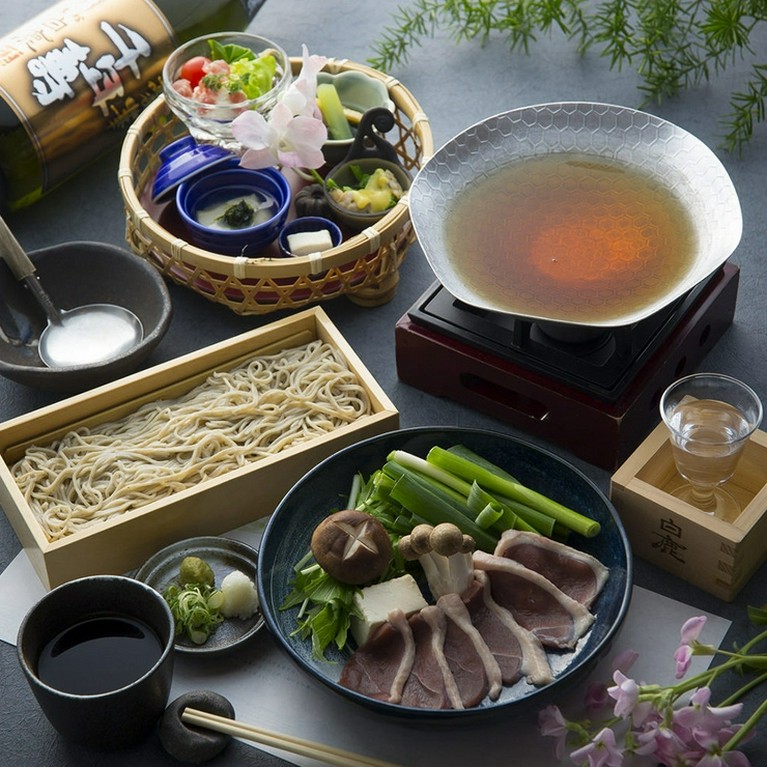 京鴨のすきしゃぶ鍋