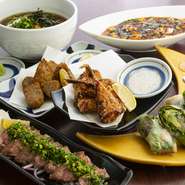 コース料理や刺し盛りなどは予算に応じて、できる限りリクエストに合ったものをご用意。予約時に気軽にお問い合わせください。
