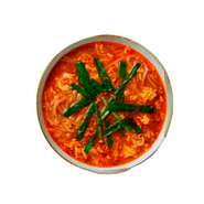 宮崎県桝本さんから仕入れる辛麺は通称こんにゃく麺と呼ばれるそば粉を使った麺がつるつるとしてヘルシーでおすすめです！シメにもぴったり！