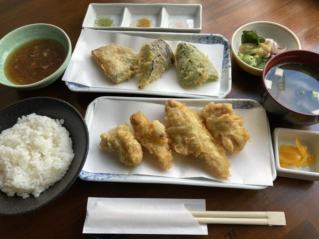鶏天定食