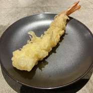 天ぷらといえばエビ天ですね。