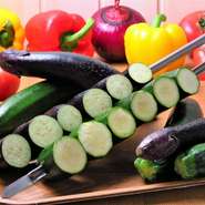 ズッキーニ特有の食感に舌鼓。