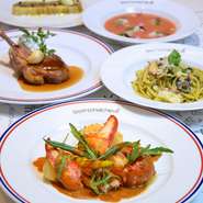 品数も内容もお客様のお好みで組み合わせることのできるコースです。※土日祝は3皿3,300円以上のコースからのご案内になります

※この内容は仕入れ状況等により変更になる場合がございます。