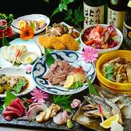 2名～要御予約。飲み放題ラストオーダーは終了30分前です。※仕入れ状況によりコース内容が変更にある場合がございます。ご了承ください。※写真はイメージです。金土祝前日祝日はお席2時間制となります。
※日曜から木曜限定のコースとなります。基本金土祝前日は不可。