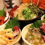 梅・たこわさ・チャンジャ