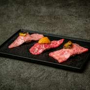 厳選希少部位の最高品質部のみ使用。
フォアグラ、キャビア、雲丹使用のこだわりの逸品！