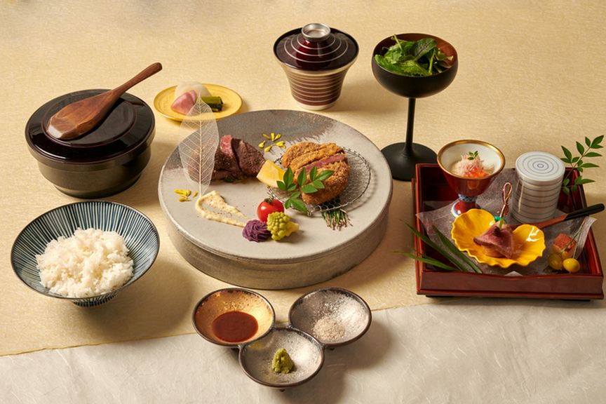 黒毛阿波牛の牛かつとステーキ膳