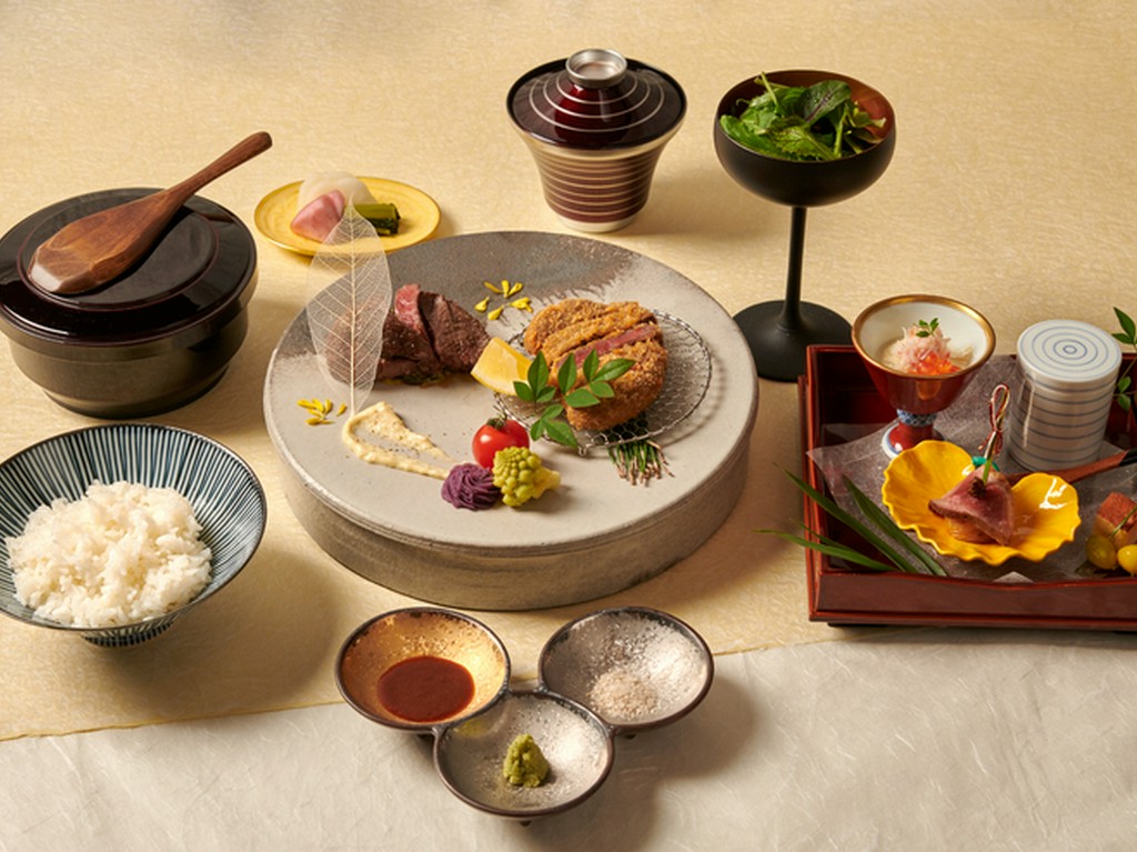 黒毛阿波牛の牛かつとステーキ膳