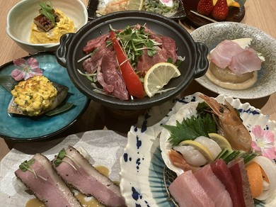 ★個別盛り★極み6990円厚切り牛タン陶板焼きコース2H飲み放題付