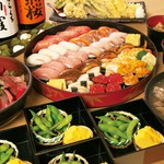 特上にぎり寿司が楽しめる人気のコース！