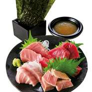 本マグロ刺し盛り合わせ