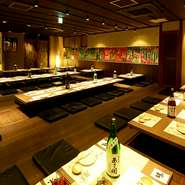 掘りごたつ個室48名様×1 店内リニューアルでさらに快適に♪名駅徒歩１分♪