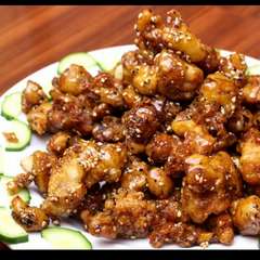 鶏肉とニンニクの黒胡椒炒め