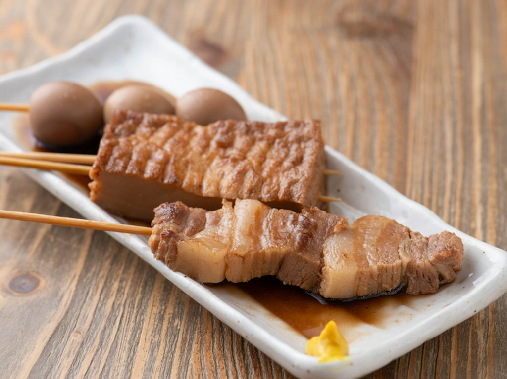 豆たんの煮串3種盛り合わせ